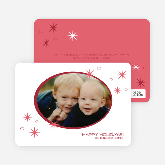 Holiday Photo Stars Holiday Cards - Brick Red