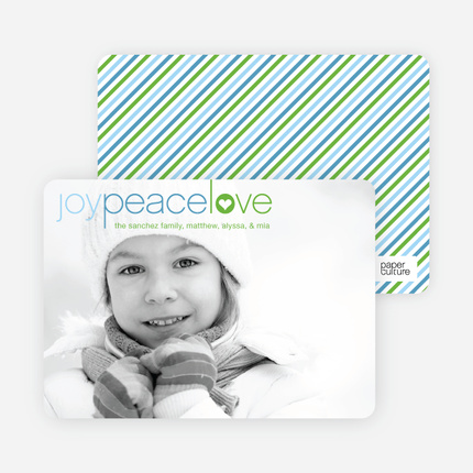 Joy Peace Love - Periwinkle Blue
