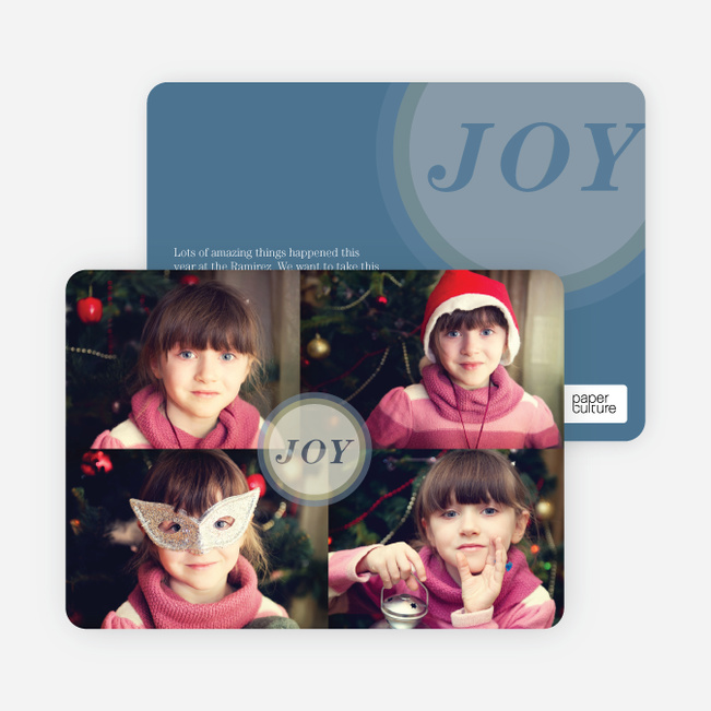 Joyous Circle 4 Photo Cards - Blue