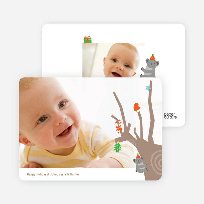 Koala Photo Cards for the Holidays - Sage Green