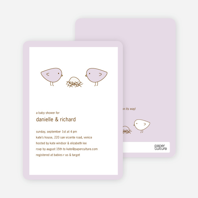 bird baby shower invitations