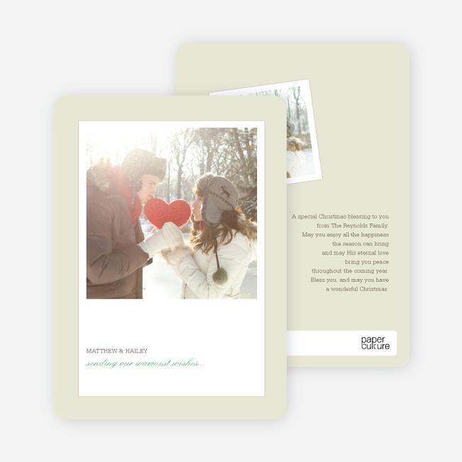 Instant Memories Holiday Photo Cards - Basil