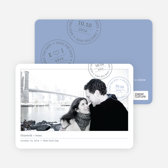 Postcard Inspired Save the Date Cards - Glacier