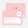 Save the Date Postcard - Baby Pink