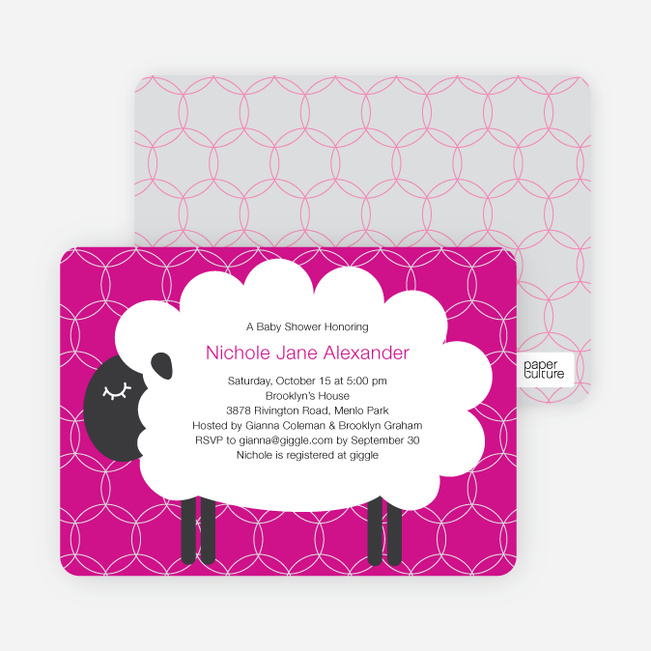 sheep baby shower invitations