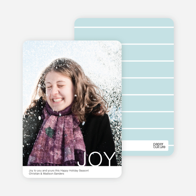 Simple Joy Holiday Photo Cards - Black