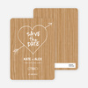 Tree Carving Save the Dates - Hardwood