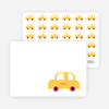 Personal Stationery for Twin Fold: Car Twins Baby Announcement - Banana Yellow
