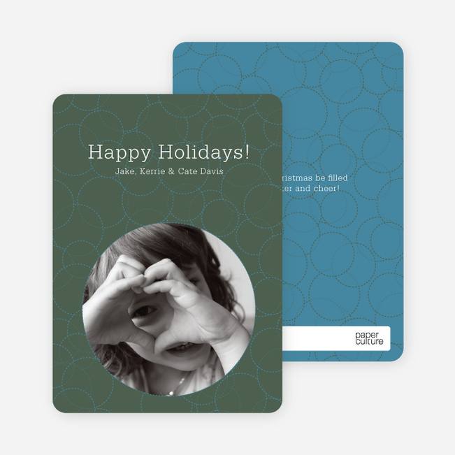 Confucius Circles Holiday Photo Cards - Taupe