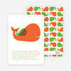 Momma and Baby Whale Mobile - Orange
