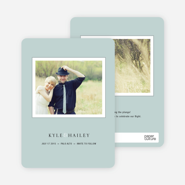 Unique Photo Save the Date Cards - Sage