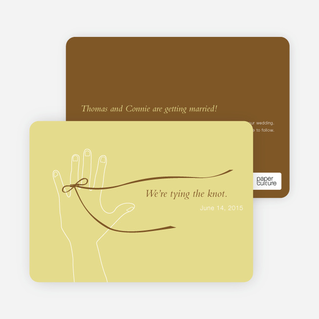 We're Tying the Knot Save the Date Cards Paper Culture