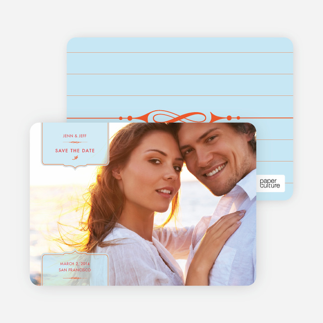 Chic and Modern Save the Date Cards - Glacier