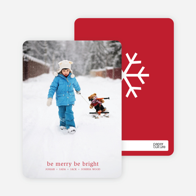 be merry, be bright – text and photo card - Ruby