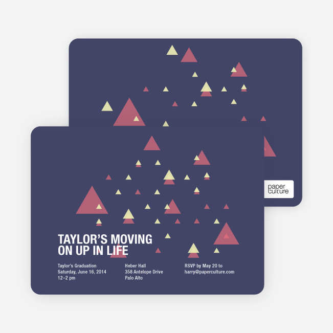 moving up graduation announcement and invitation paper sample rsvp cards