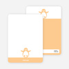 Personal Stationery for Penguin 1st Birthday Photo Invitation - Orange Sherbet