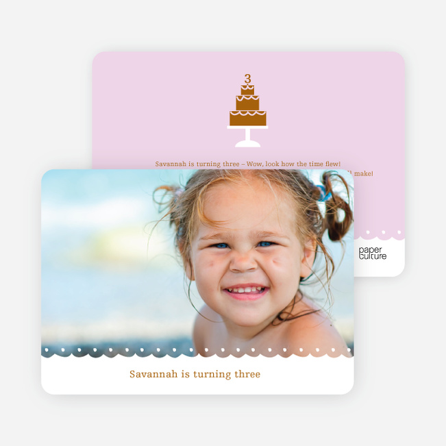 Birthday Cake Party Invitation - Light Lavender