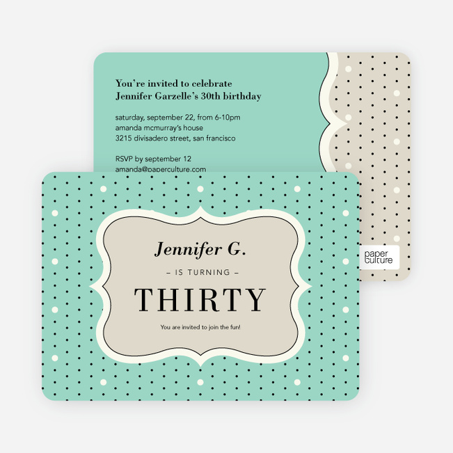 Polka Dot Themed Birthday Party Invitations Paper Culture