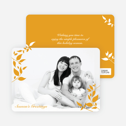 Simply Leaves Photo Cards - Saffron