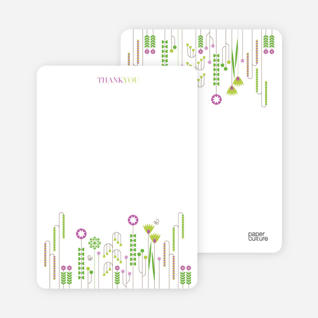 Stationery: ‘Spring Beauty Flower Shower’ cards. - Magenta
