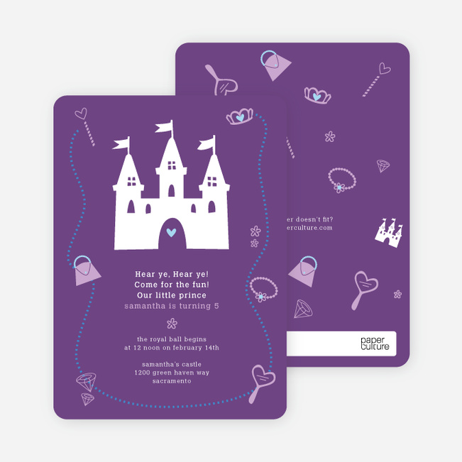 Your Princess’ Birthday Invitation - Purple Brown