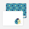 Personal Stationery for Twin Fold: Ladybug Twins Baby Announcement - Teal