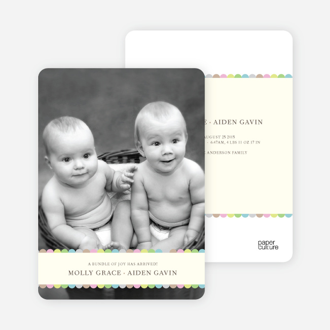 Tiny Prints for Tiny Babies – Baby Birth Announcements - Carnation
