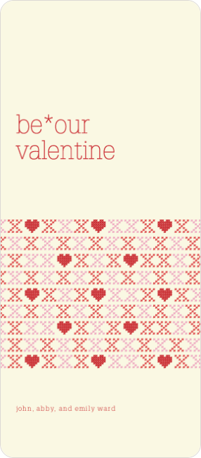 Stitches of Love Valentine’s Day Cards - Beige