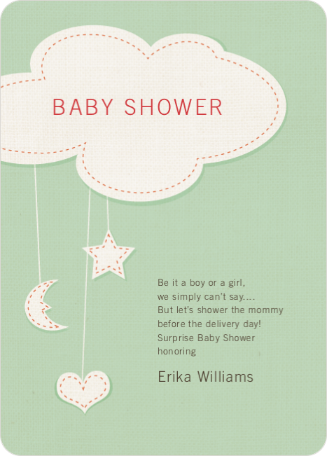 Handcrafted Mobile Baby Shower Invitations