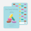 Macaron Party Invitations - Blue