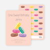 Macaron Party Invitations - Orange