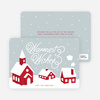 Peaceful Village Winter Wonderland: Warmest Wishes - Red