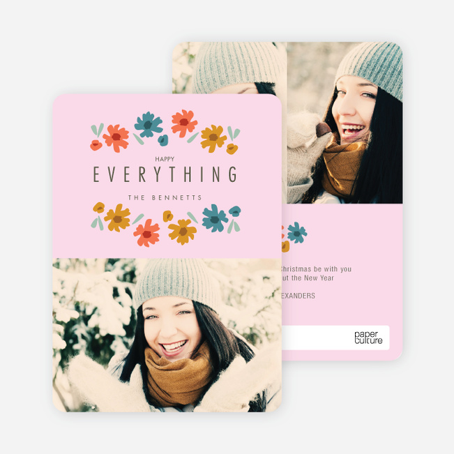 Everything’s Coming up Roses Holiday Cards - Pink
