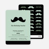 Movember Mustache Invitations - Green