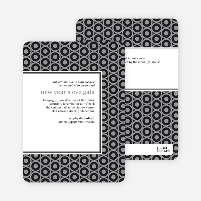 Bold, Patterned Party Invitations - Gray