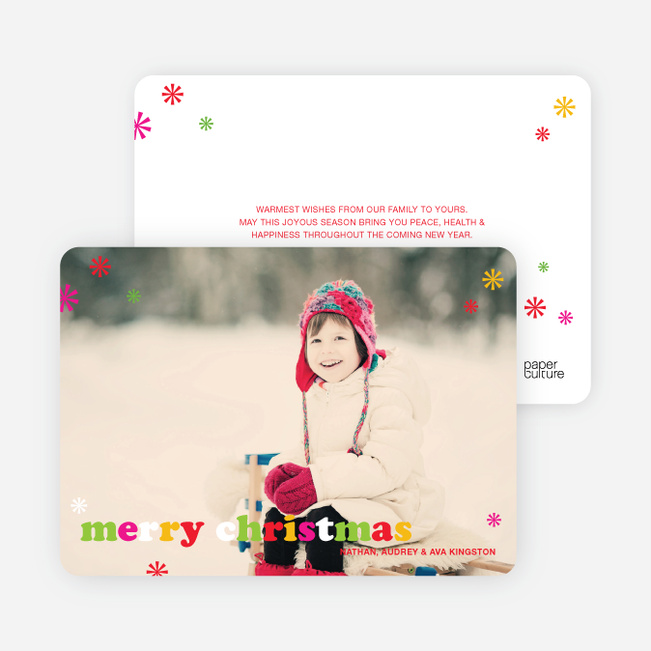 Merry Christmas Simply Photo Cards - Multi