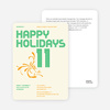 Modern and Retro Happy Holidays Splash Cards - Kelly Green