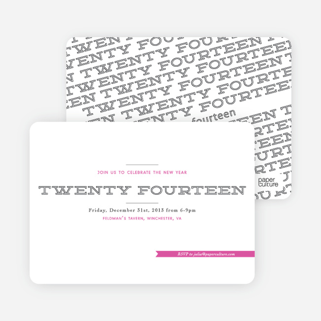 New Year’s Party Invitation Proclamation - Pink