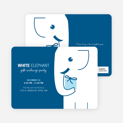 White Elephant on Tiny Prints - Glacier