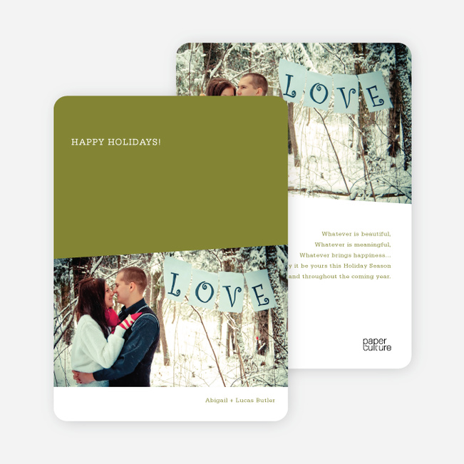 Angles Holiday Photo Cards - Shamrock Green