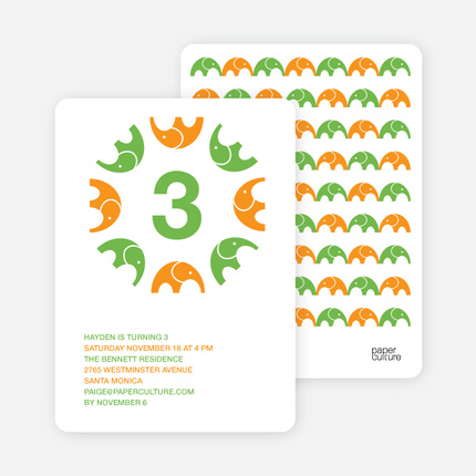 Elephant Kaleidoscope - Paper Culture Green