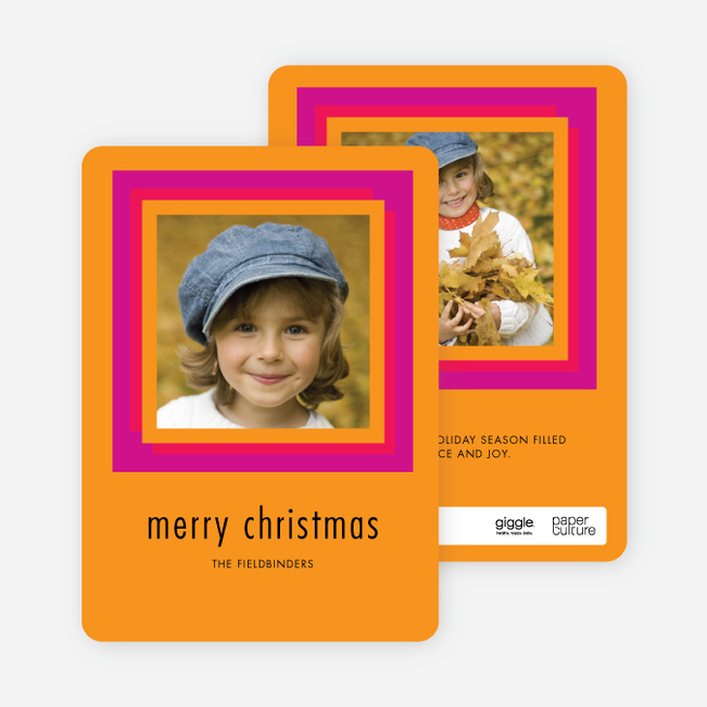 Hip to Be Square Holiday Cards - Orange