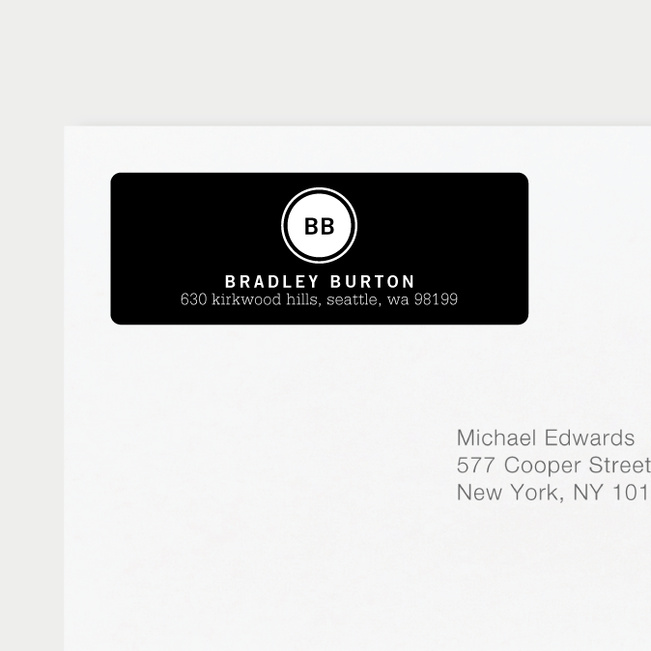 black address labels