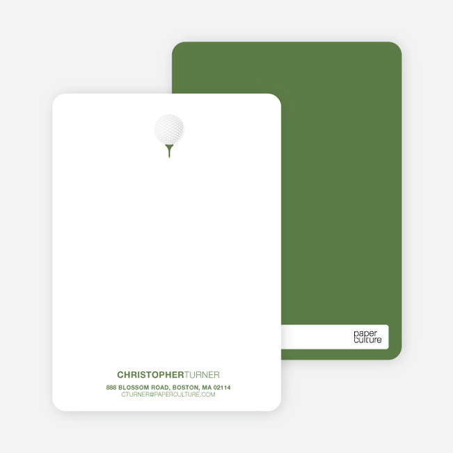 Golf Themed Stationery - Khaki