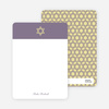 Simple Star of David Note Cards - Light Eggplant