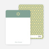 Simple Star of David Note Cards - Celadon