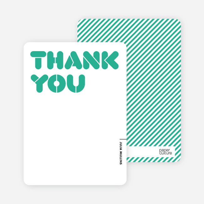 Thank You Card for It’s Party Time Invitation - Pistachio