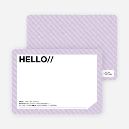 A Simple Hello - Periwinkle