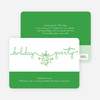 Mistletoe Ribbon Holiday Invitations - Shamrock