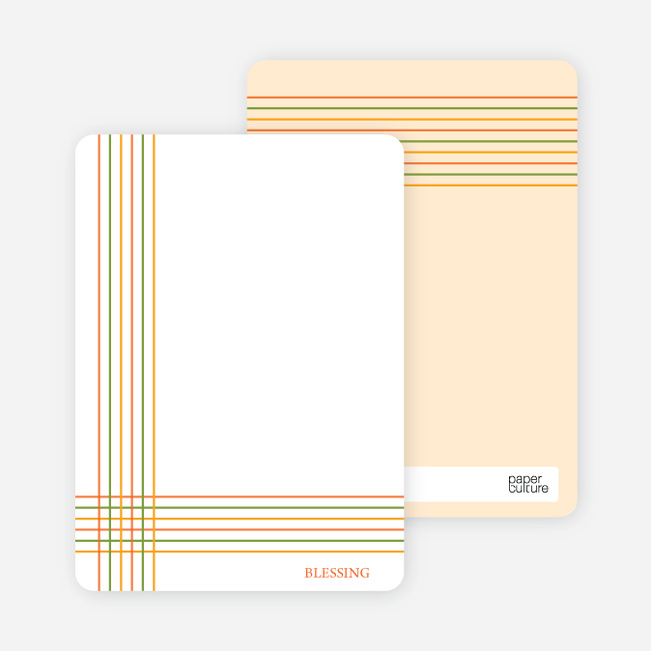 Notecards for the ‘Bold, Geometric Cross’ cards. - Tangerine Orange